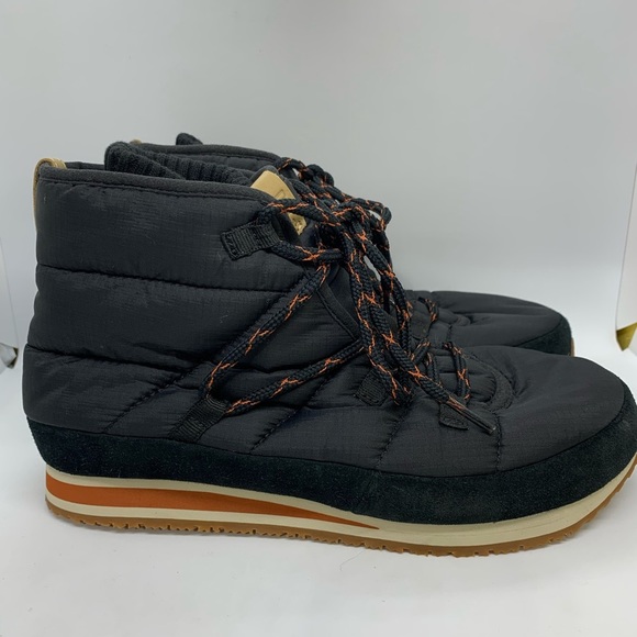 Teva Shoes - Teva Womens Black Ember Lace Up Moccasin Slipper Cuff Boot Size 8